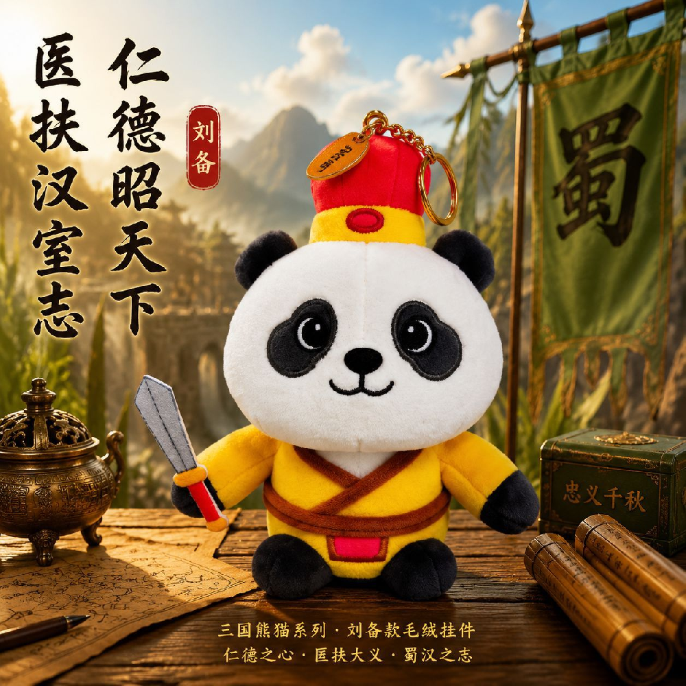 国潮 IP 毛绒盲盒 三国熊猫传ODM/OEM 方案