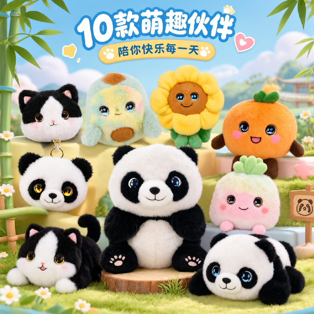 AI熊猫-电子屏幕情绪表达-更生动的儿童陪伴玩具